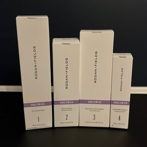 Rodan + Fields Unblemish set 1-4. Unopened. Expiration 01/25-06/25.